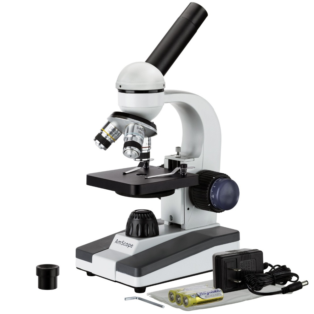 Microscope Compound 40X - กล้องจุลทรรศน์แบบพกพา AmScope รุ่น M150 ซีรีส์ LED
