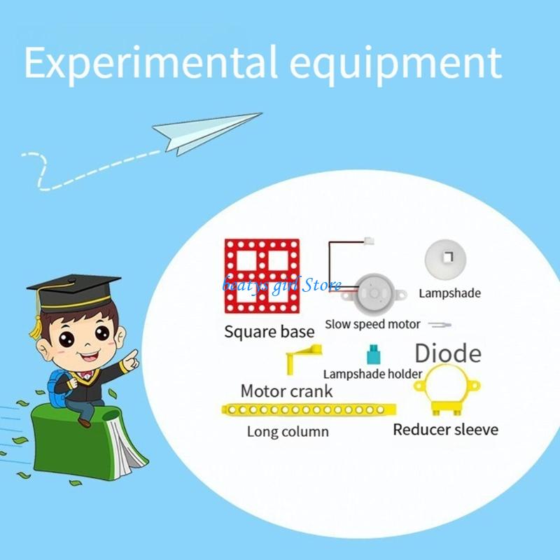Science Project Physics - C7AB การทดลองวิทยาศาสตร์ฟิสิกส์การศึกษาฟิสิกส์การเรียนรู้เครื่องมือเครื่องกำเนิดไฟฟ้าด้วยตนเอง