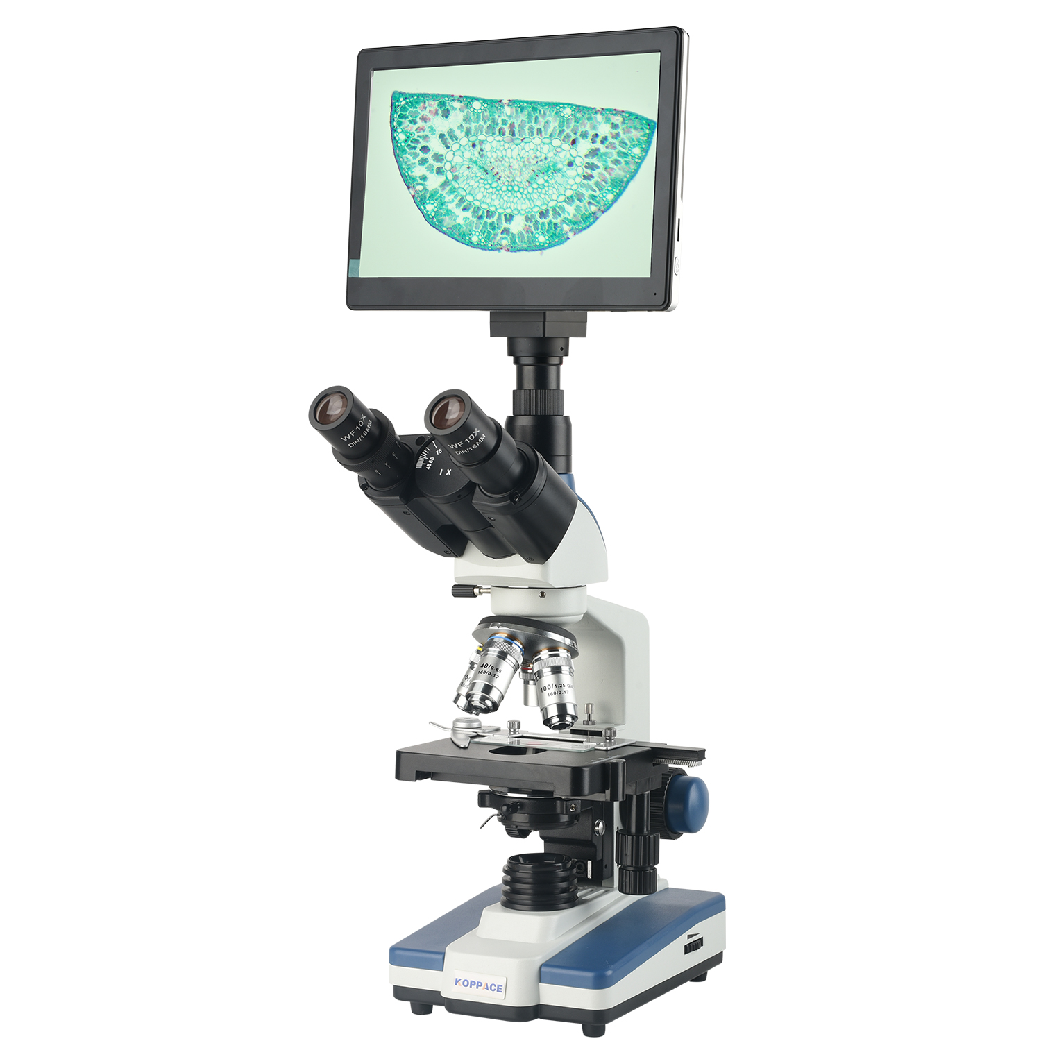Microscope Compound 40X - กล้องจุลทรรศน์อิเล็กตรอนแบบประกอบ KOPPACE 40X-2500X ความละเอียด 2 ล้านพิกเซล