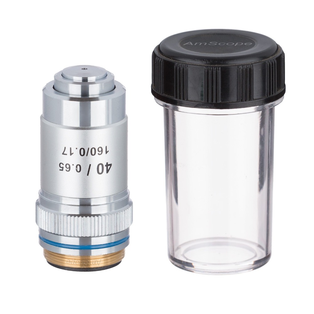 Microscope Compound 40X - แอมสโคป 40X (สปริง) เลนส์ไมโครสโคปชนิดอะโครมาติกสำหรับกล้องจุลทรรศน์แบบประกอบ