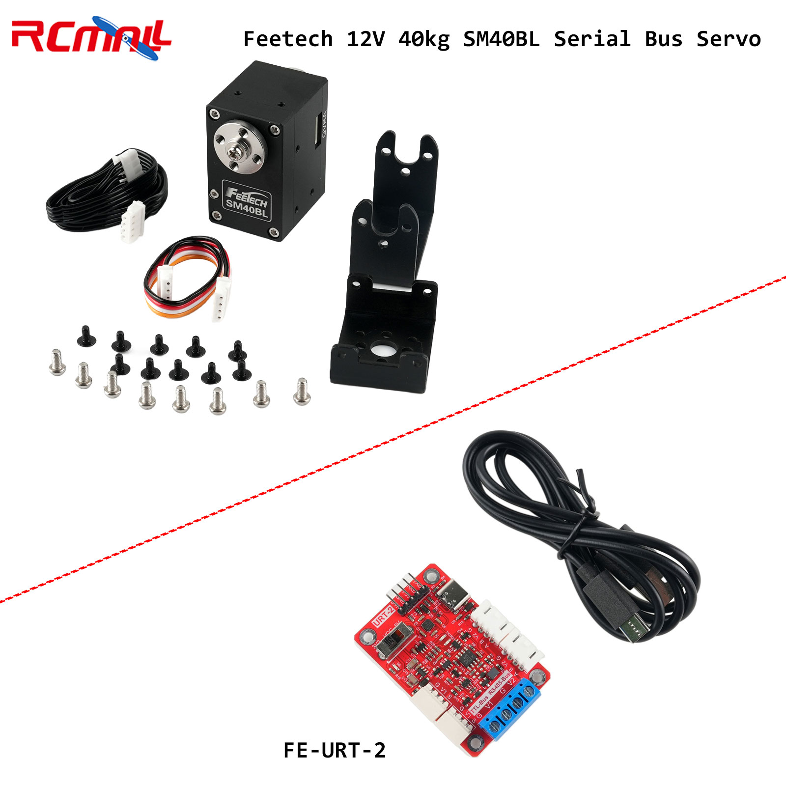 Robot Arm Motor - เซอร์โว Feetech 12V 40kg รุ่น SM40BL