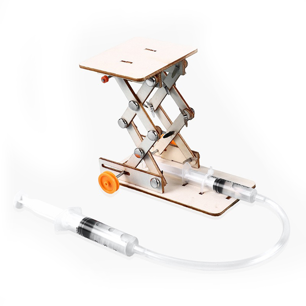 Science Project Physics - ชุดอุปกรณ์ทดลองวิทยาศาสตร์ฟิสิกส์ DIY โต๊ะยกไฮดรอลิกแบบสร้างสรรค์ วัสดุสำหรับการสอน ชุดแบบจำลองการศึกษา ชุดทดลองพลาสติก