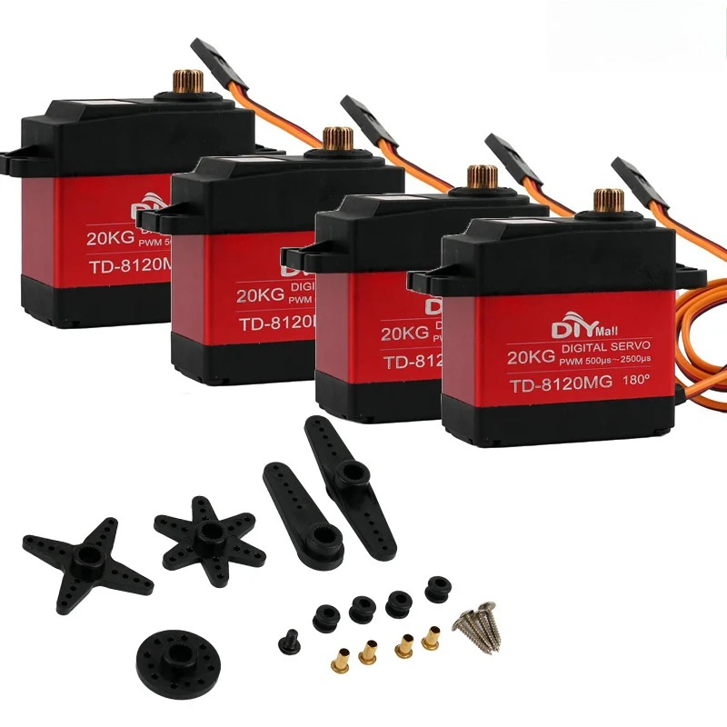 Robot Arm Motor - 20KG TD-8120MG เซอร์โวมอเตอร์ดิจิตอลมาตรฐานแรงบิดขนาดใหญ่ 180/270/360 ° เซอร์โวมอเตอร์แบบ