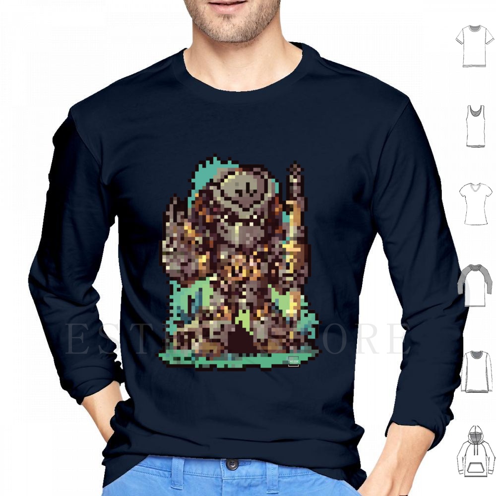 Science Hunter - เสื้อฮู้ดพิกเซล แขนยาว ยุค 80s 90s ไซไฟ