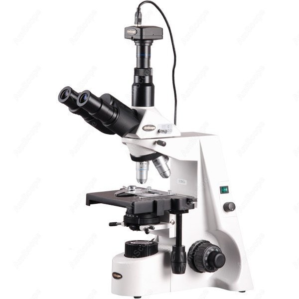 Microscope Compound 40X - กล้องจุลทรรศน์ชีวภาพแบบผสม AmScope 40X-2500X Infinity Kohler +