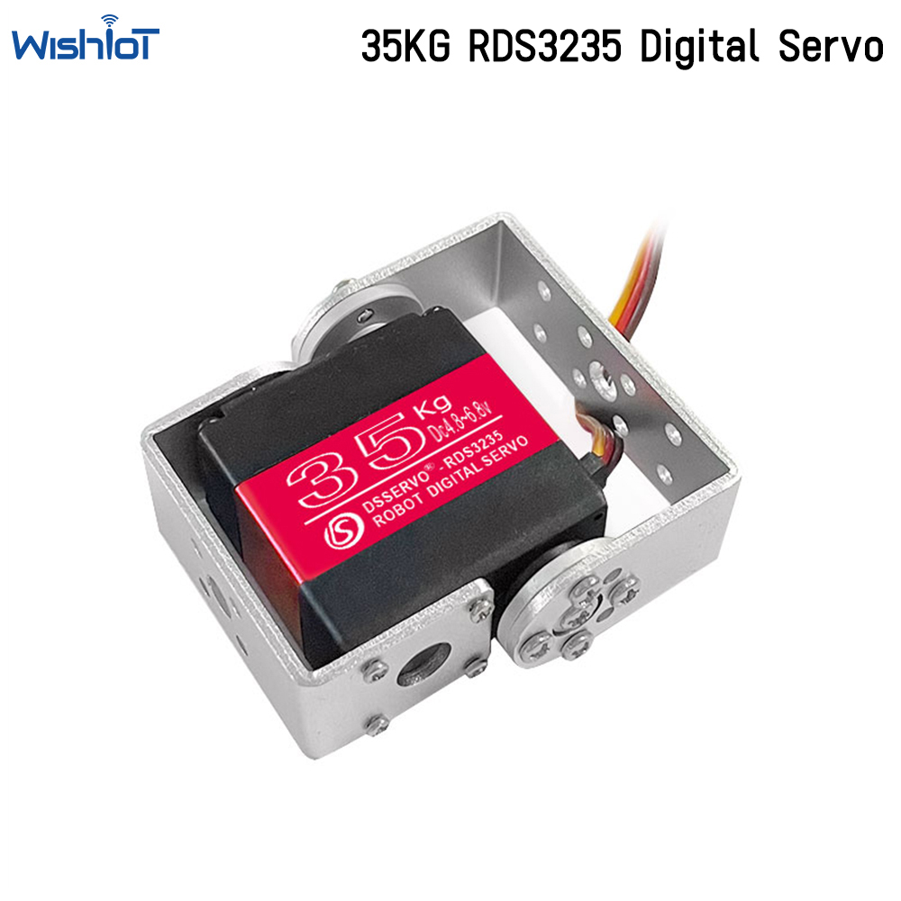 Robot Arm Motor - เซอร์โวดิจิทัลหุ่นยนต์35กก. เกียร์โลหะแรงบิดสูง4.8-6.8V ตัว U กันน้ำ180/270องศาสำหรับมอเตอร์เซอร์โว RDS3235แขนหุ่นยนต์