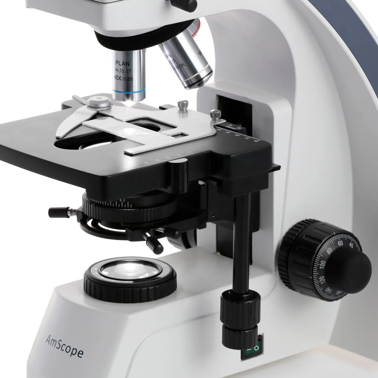 Microscope Compound 40X - กล้องจุลทรรศน์แบบผสมชนิดสามตา 40X-3000X Plan Kohler ระดับการวิจัยในห้องปฏิบัติการ