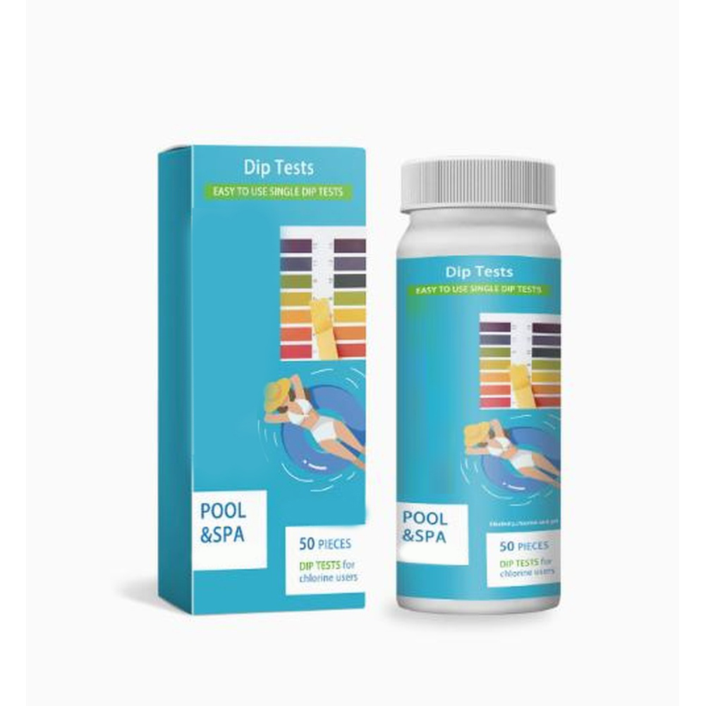 Ph Strip Test - ชุดทดสอบคุณภาพน้ำในสระ 3-in-1 สำหรับการตรวจวัดค่า pH และความเป็นด่างในสระน้ำจืดและสระน้ำเค็มอย่างรวดเร็วและแม่นยำ