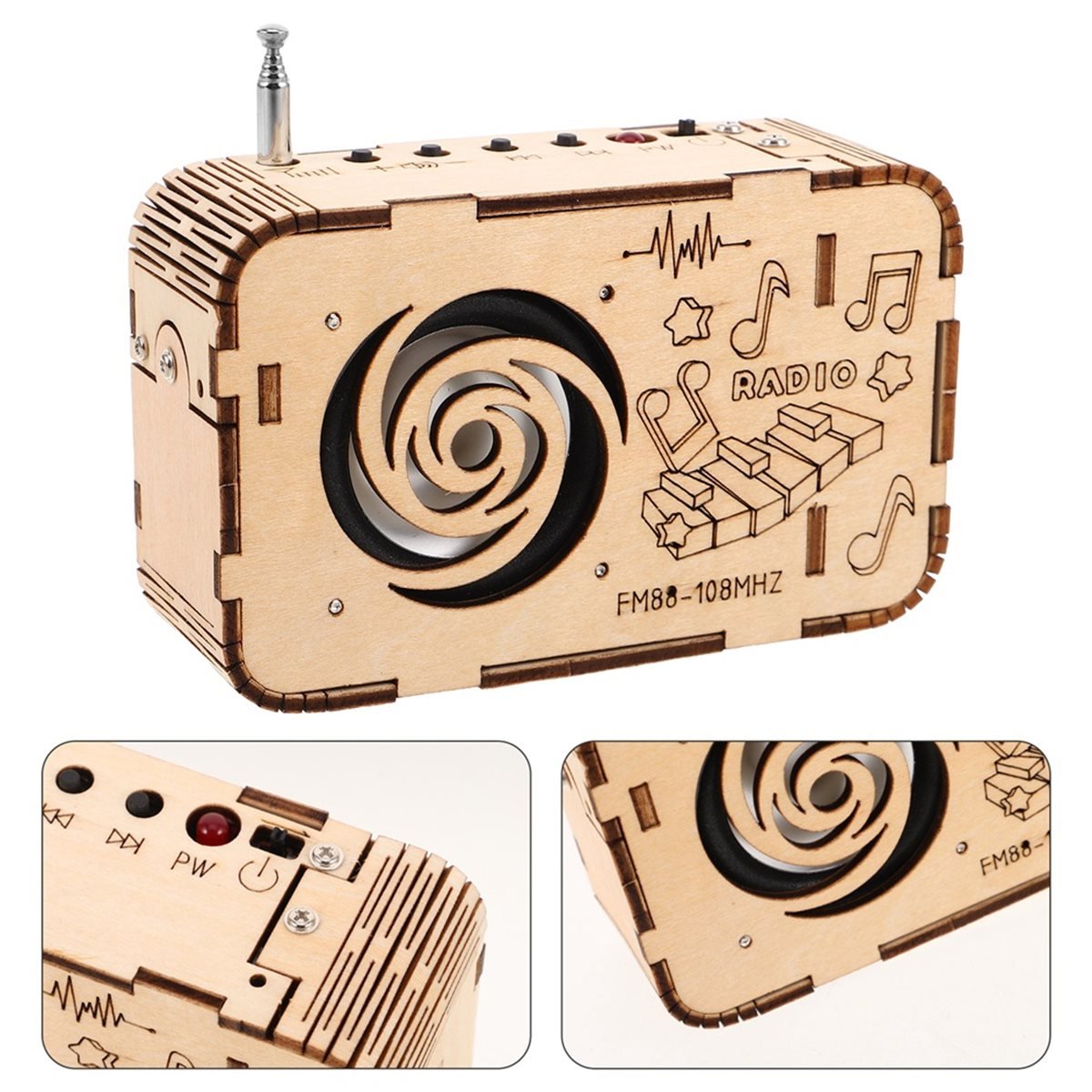 DT57 รุ่นล่าสุด 88-108MHZ ชุดว - Science Project Physics บทวิจารณ์และราคา