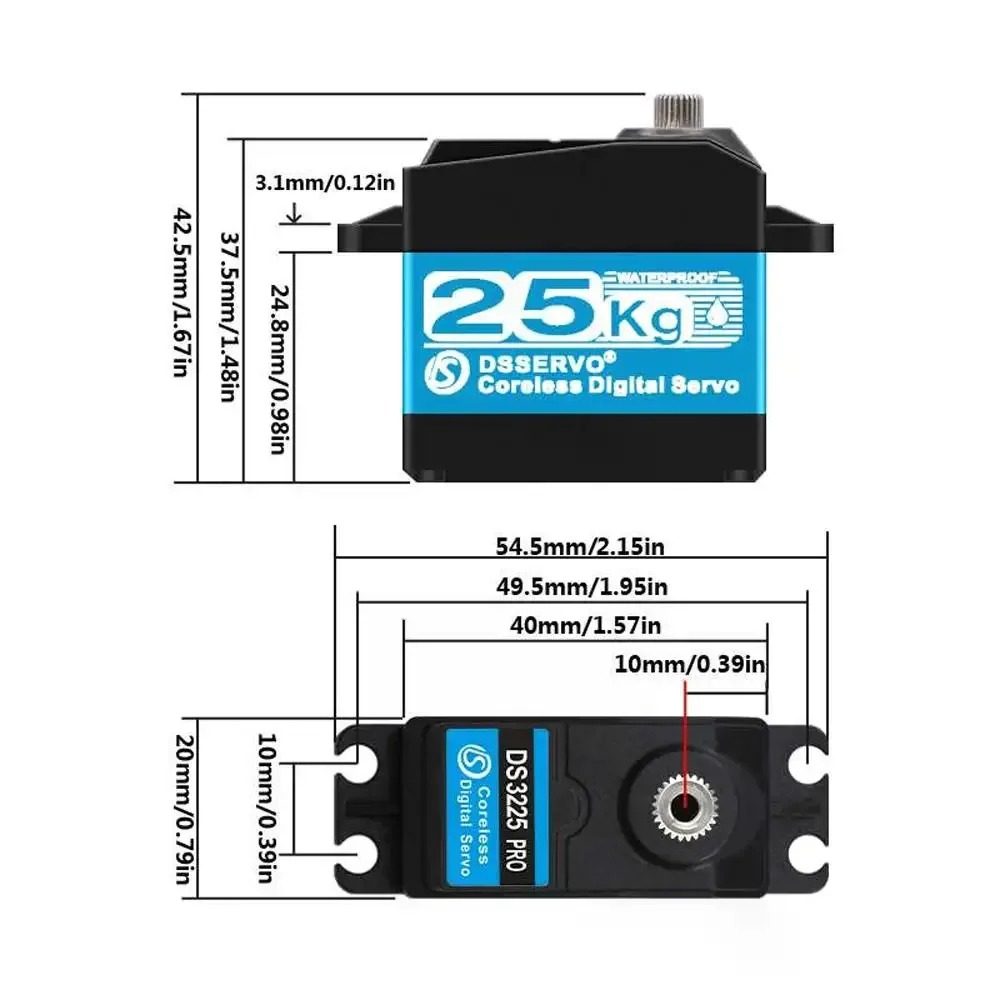 DS3225 Pro 25กก.Corelessดิจิตอ - Robot Arm Motor บทวิจารณ์และราคา